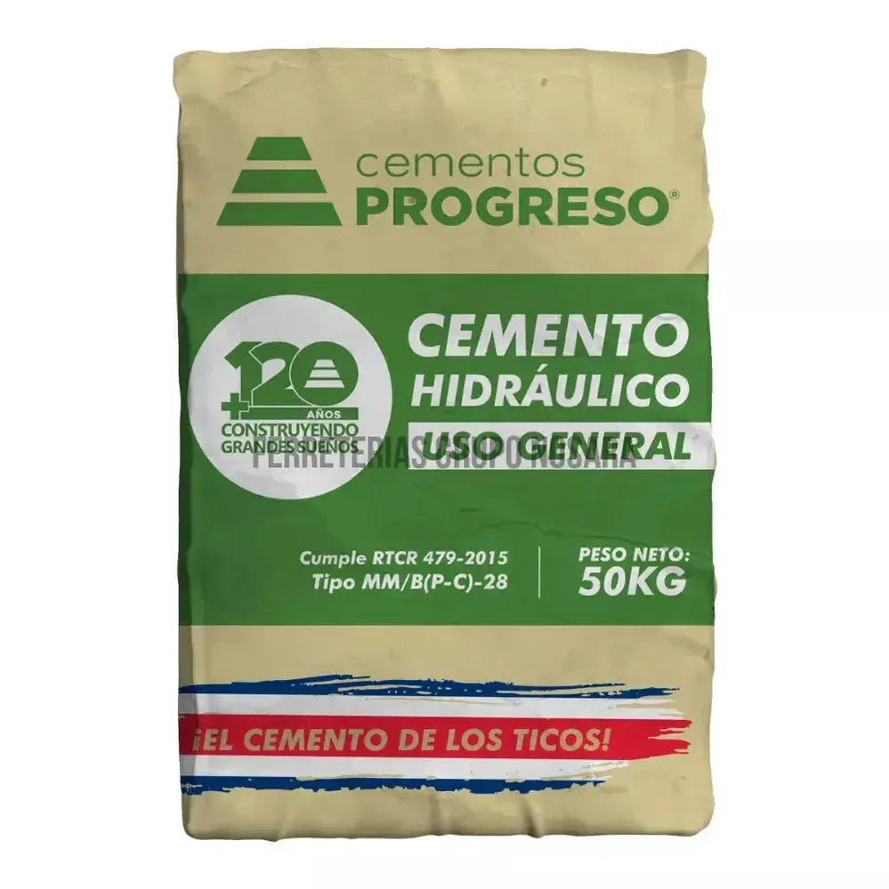 CEMENTO HIDRÁULICO GRIS USO GENERAL, PROGRESO 50 KG-