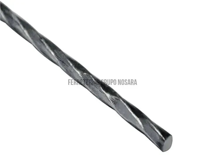 Varilla cuadrada retorcida hierro forjado 3/8" (9 mm) x 6 metros-