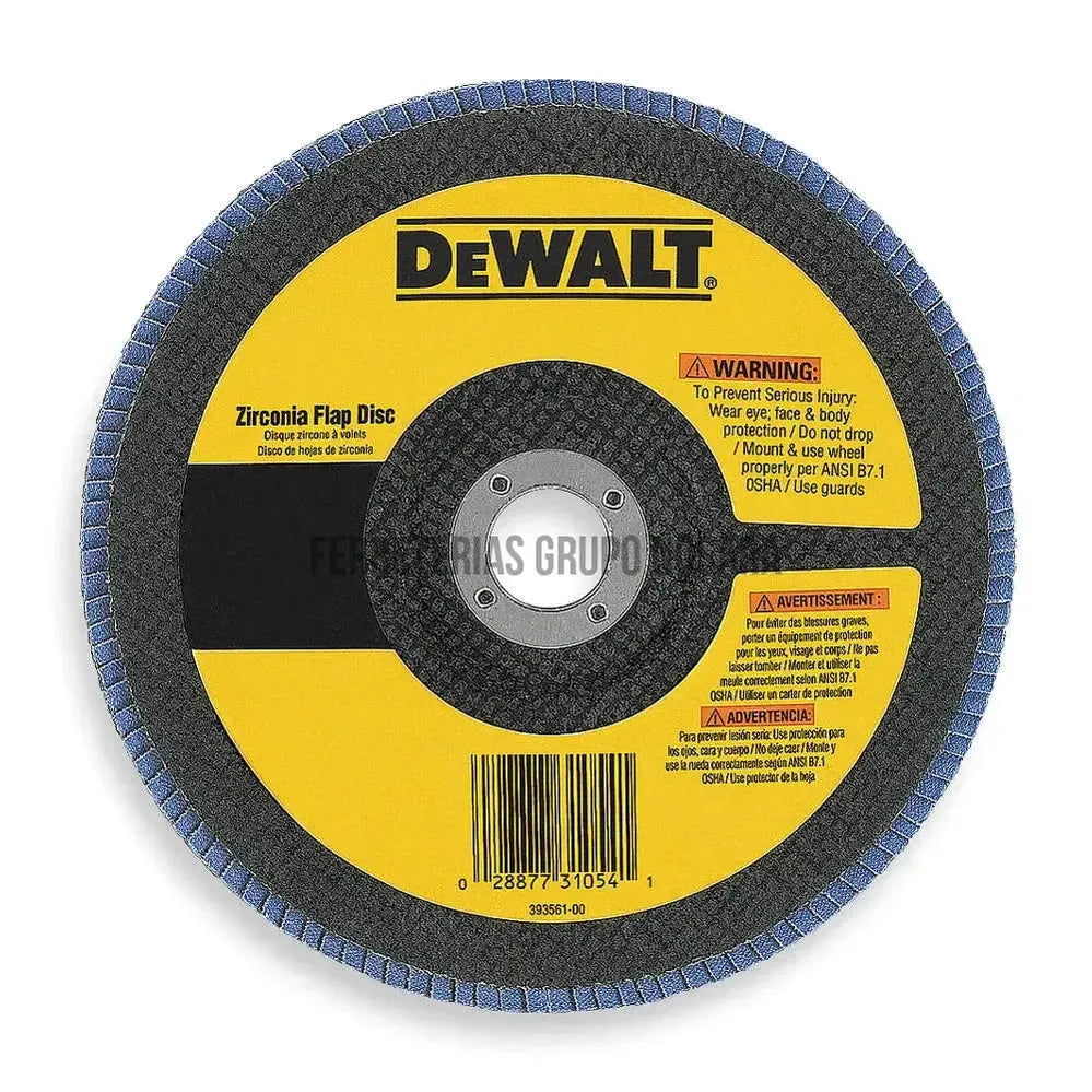 DISCO FLAP ZIRCONIA 7"X7/8" GR 80 DW8324 DEWALT-