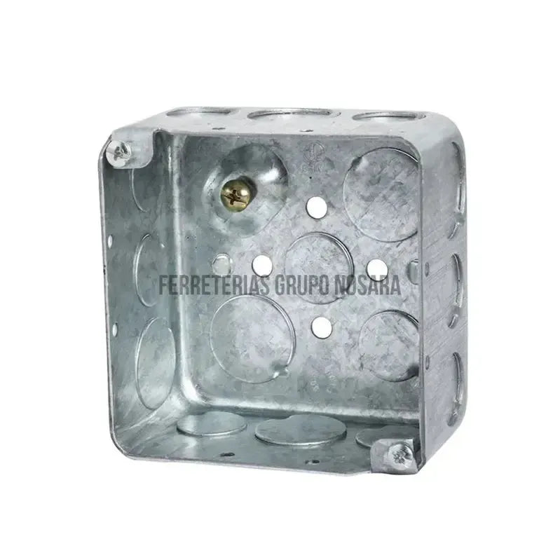 Caja EMT cuadrada 4" x 4" doble fondo (KO 1/2" y 3/4") UL-