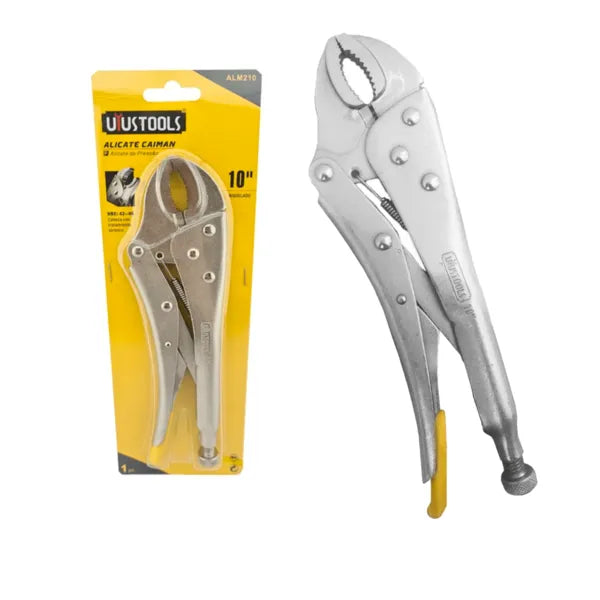 PRESSURE PLIERS 10 ALLIGATOR CURVED MOUTH ALM210 UYUSTOOLS