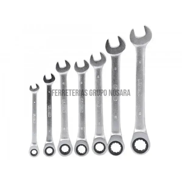 LLAVE COMB. C/RACHET 7PCS 8-19MM ZG-UYUSTOOLS-