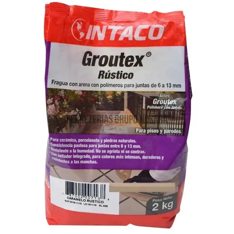 Fragua Groutex Caramelo Con Arena 2 Kg Intaco-
