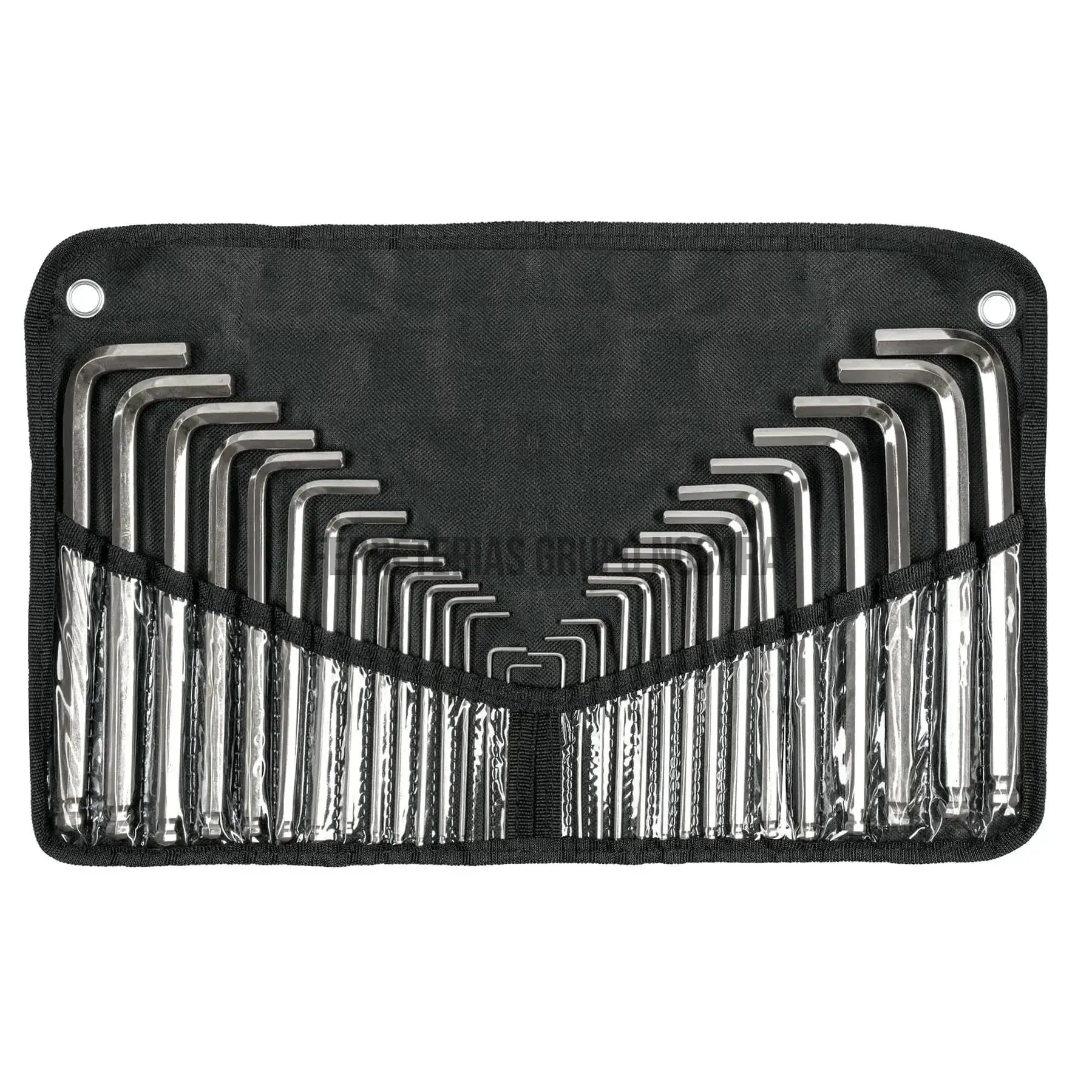 Juego 30 llaves allen largas std y mm punta bola, estuche / 15562-