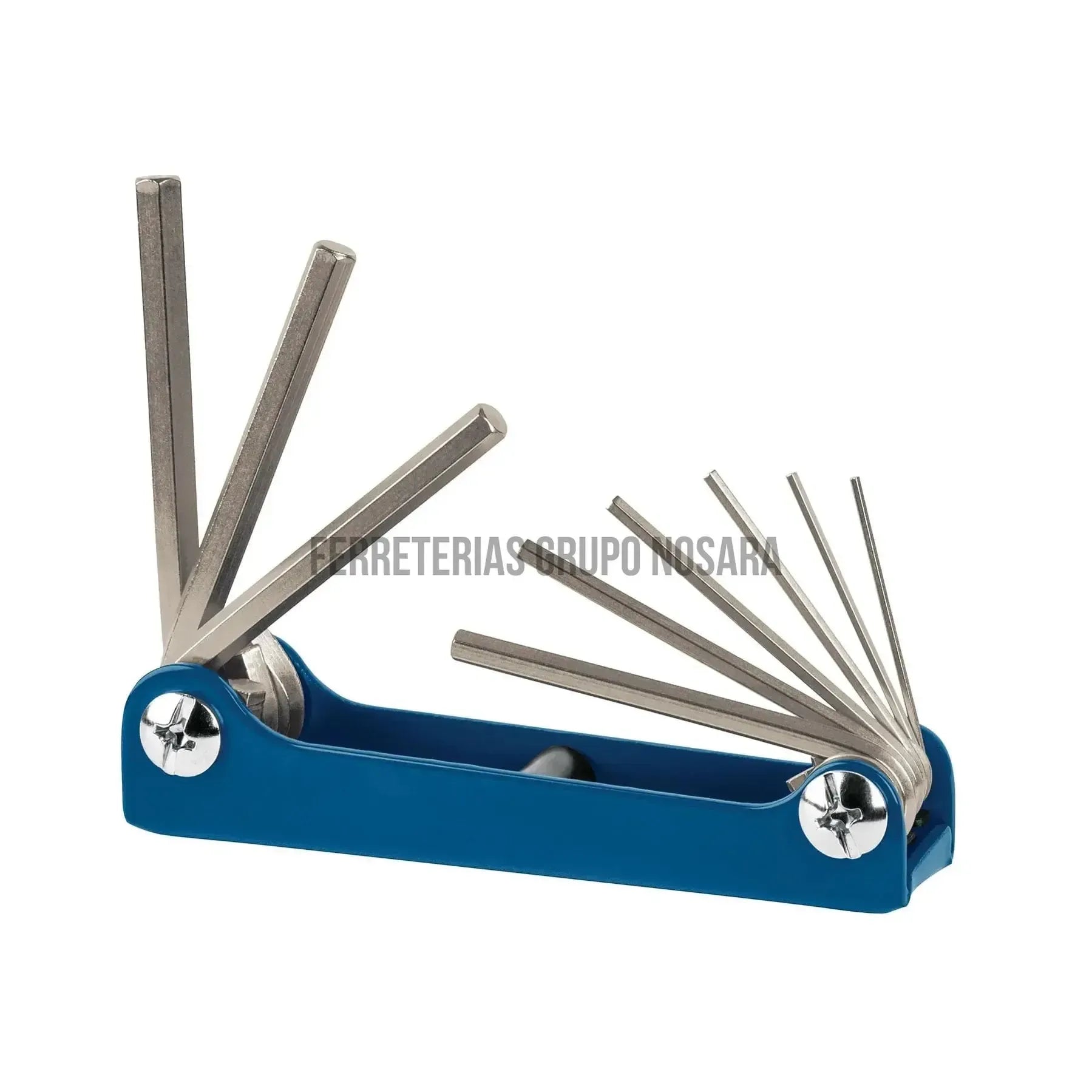 Juego de 9 llaves allen mm tipo navaja, cuerpo de lámina / 15563-