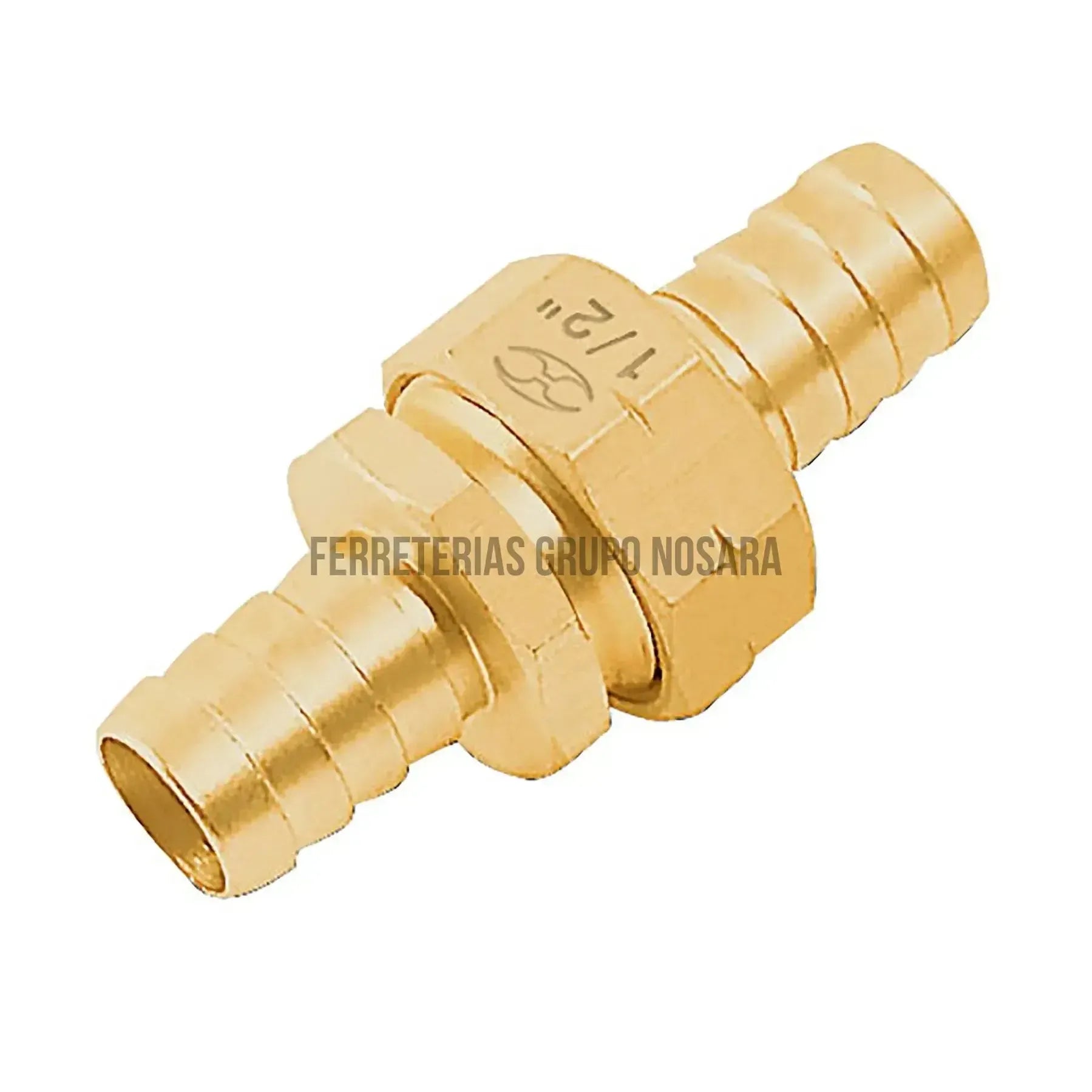 Conectores 1/2" macho y hembra de latón sólido para manguera / 12704-
