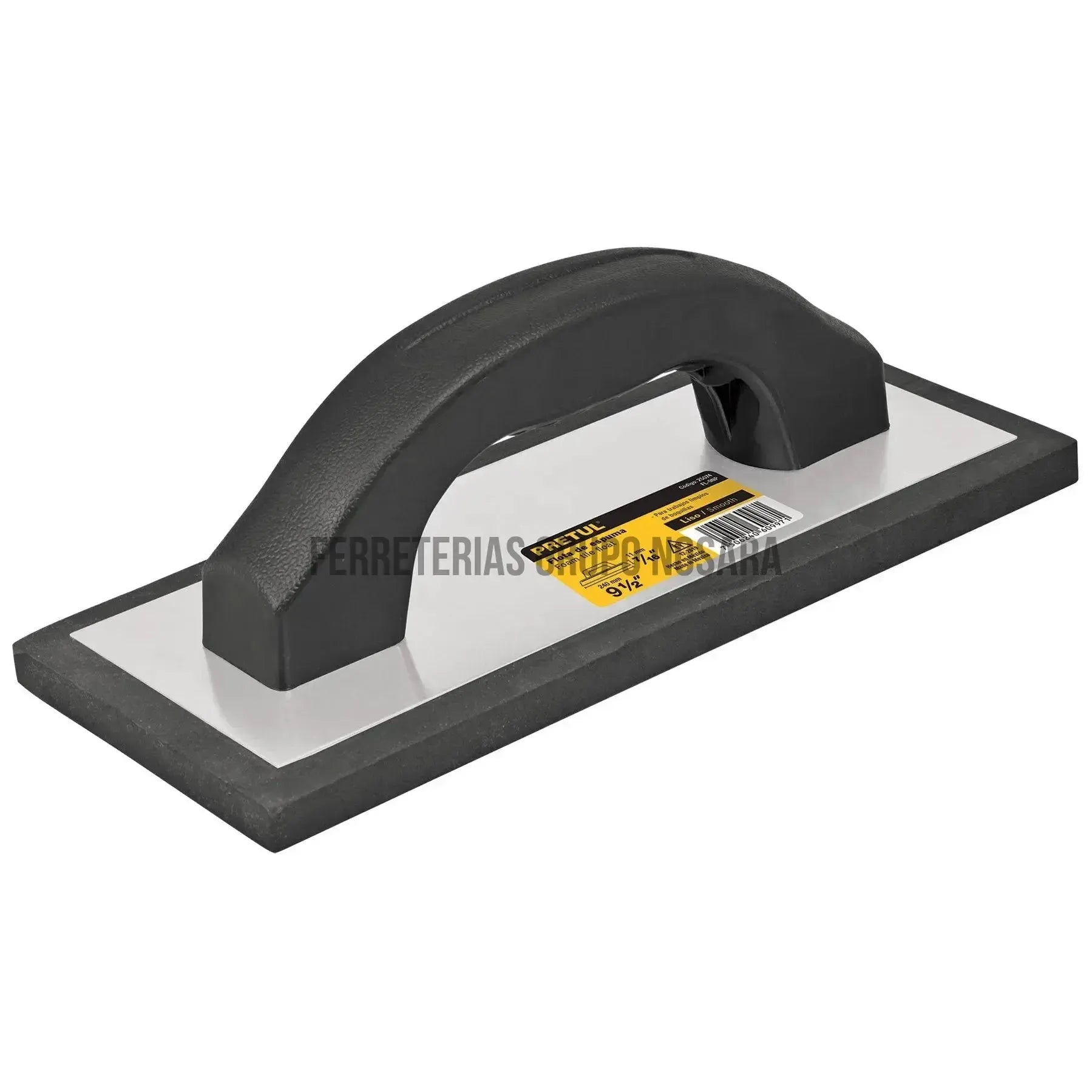 Flota de espuma, 9-1/2", espesor 7/16", acabado liso, Pretul-