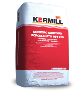 Mortero adhesivo para porcelanato y ceramica MPI 720 20 kg Sur 39720720K2 (GRIS)