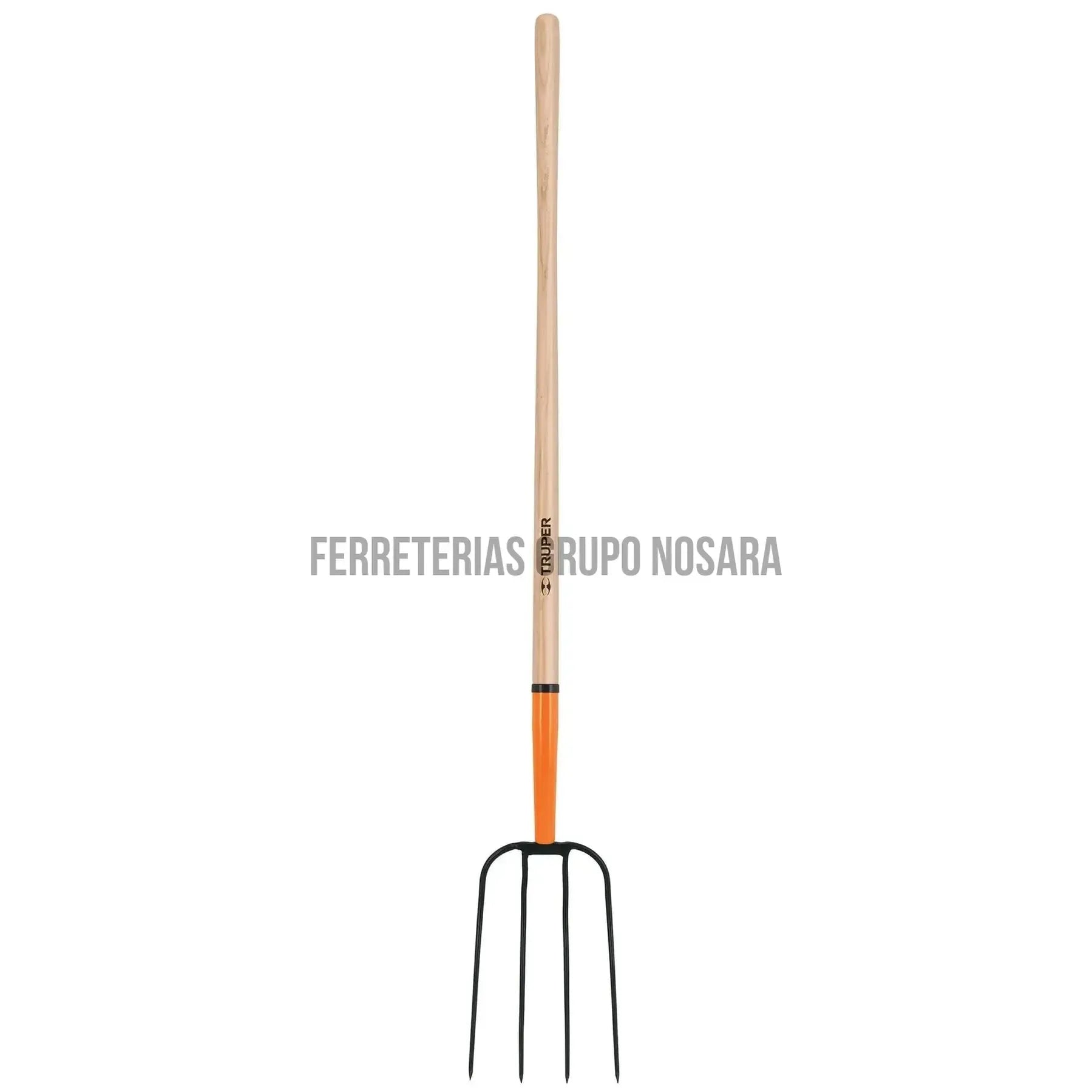 Bieldo para paja, 4 dientes, mango 48', Truper / 11003-