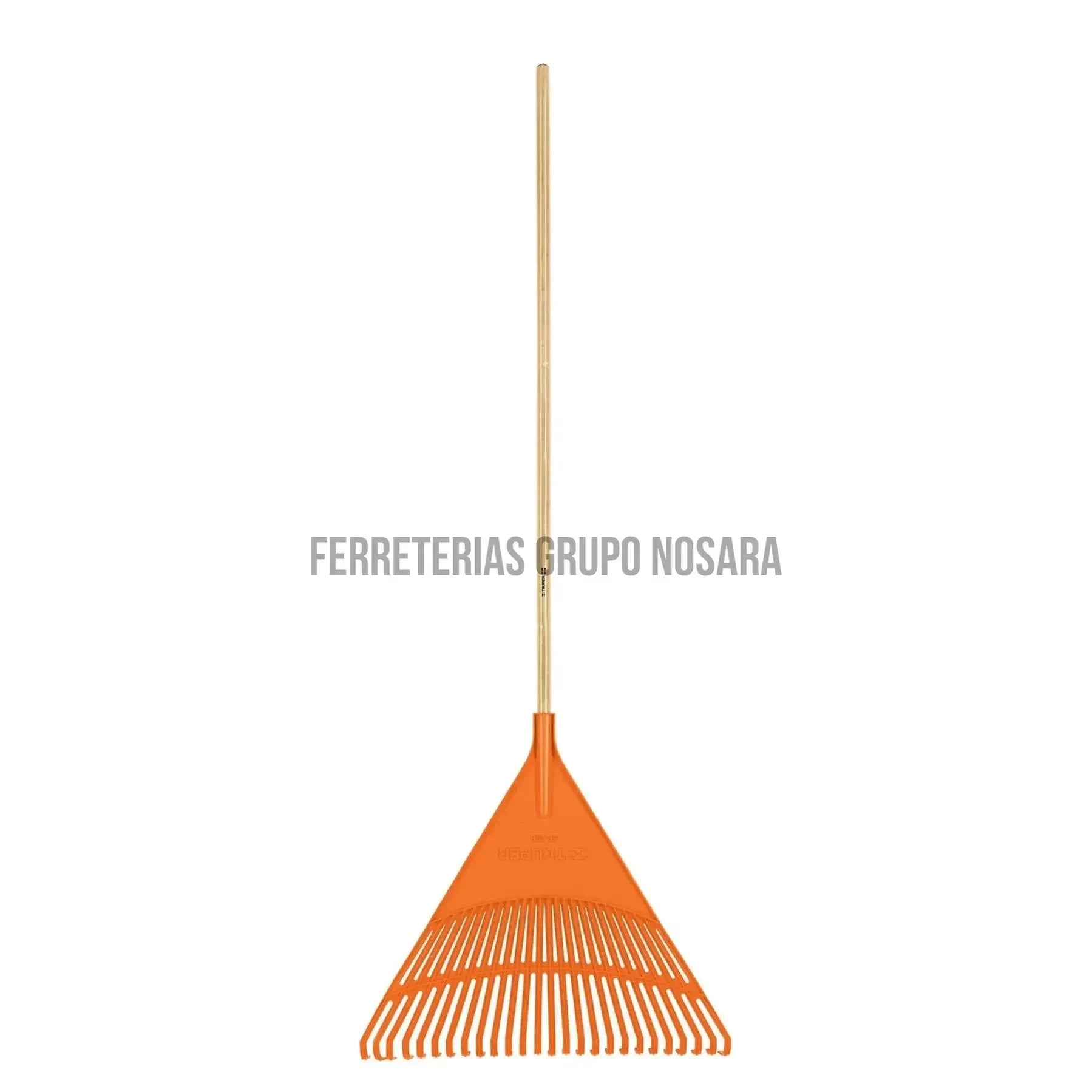 Escoba Rastrillo plástica rígida para jardín, 26 dientes, mango/ 19788-