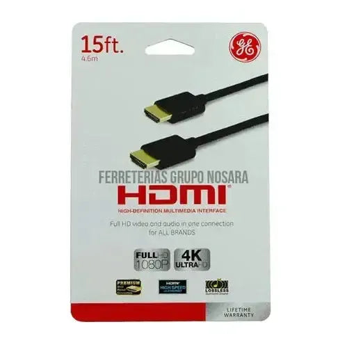 CABLE HDMI 15FT BLK 33576 GE-