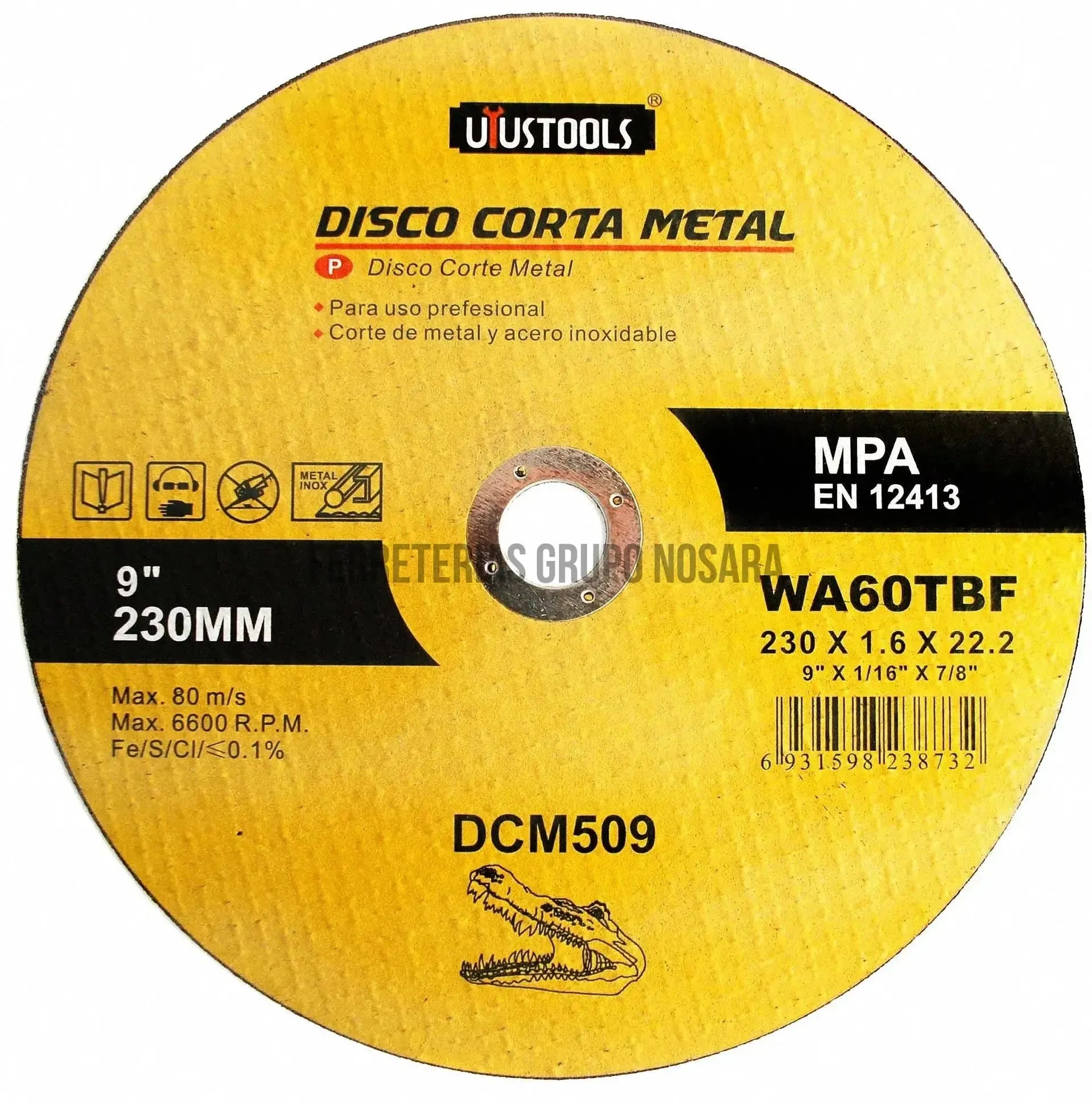 DISCO CORTE METAL 9″ x 1.6 x 22.2 UYUSTOOLS-
