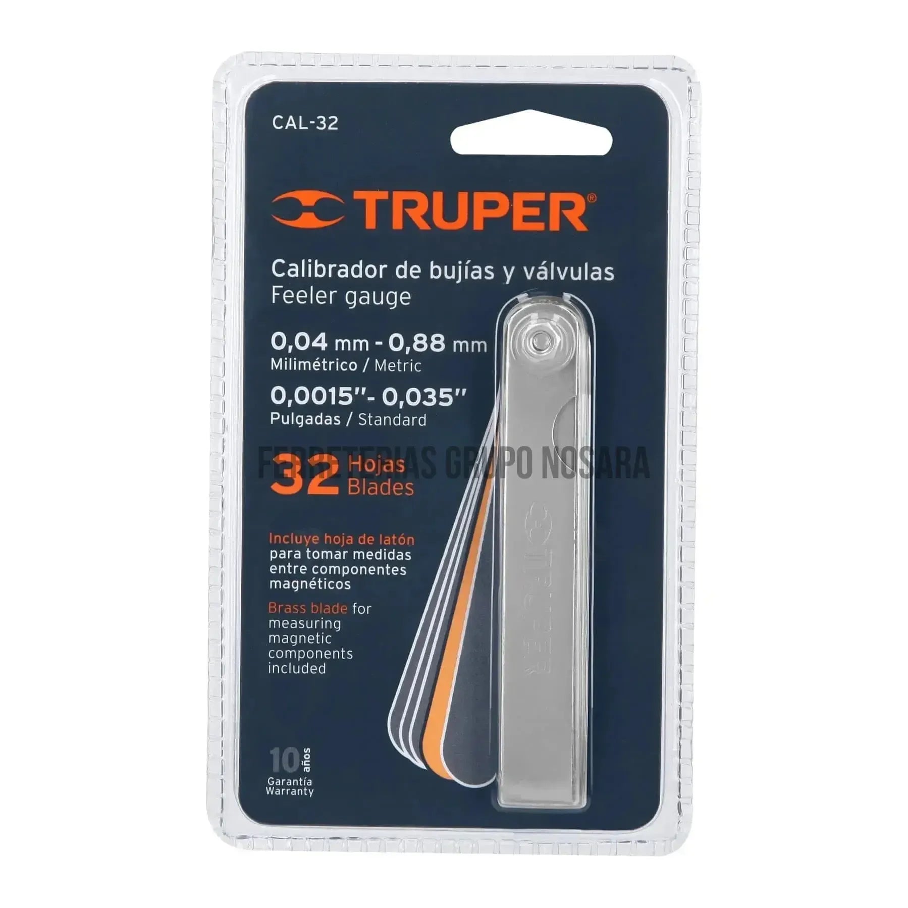 Calibrador de 32 hojas std / mm TRUPER / 14397-