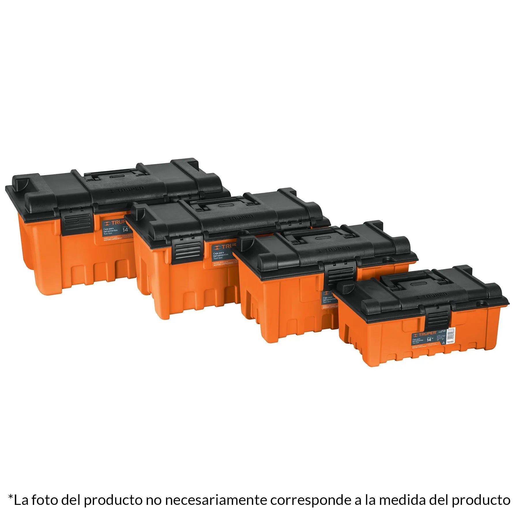 Caja para herramienta de 19' sin compartimentos, Truper / 19781