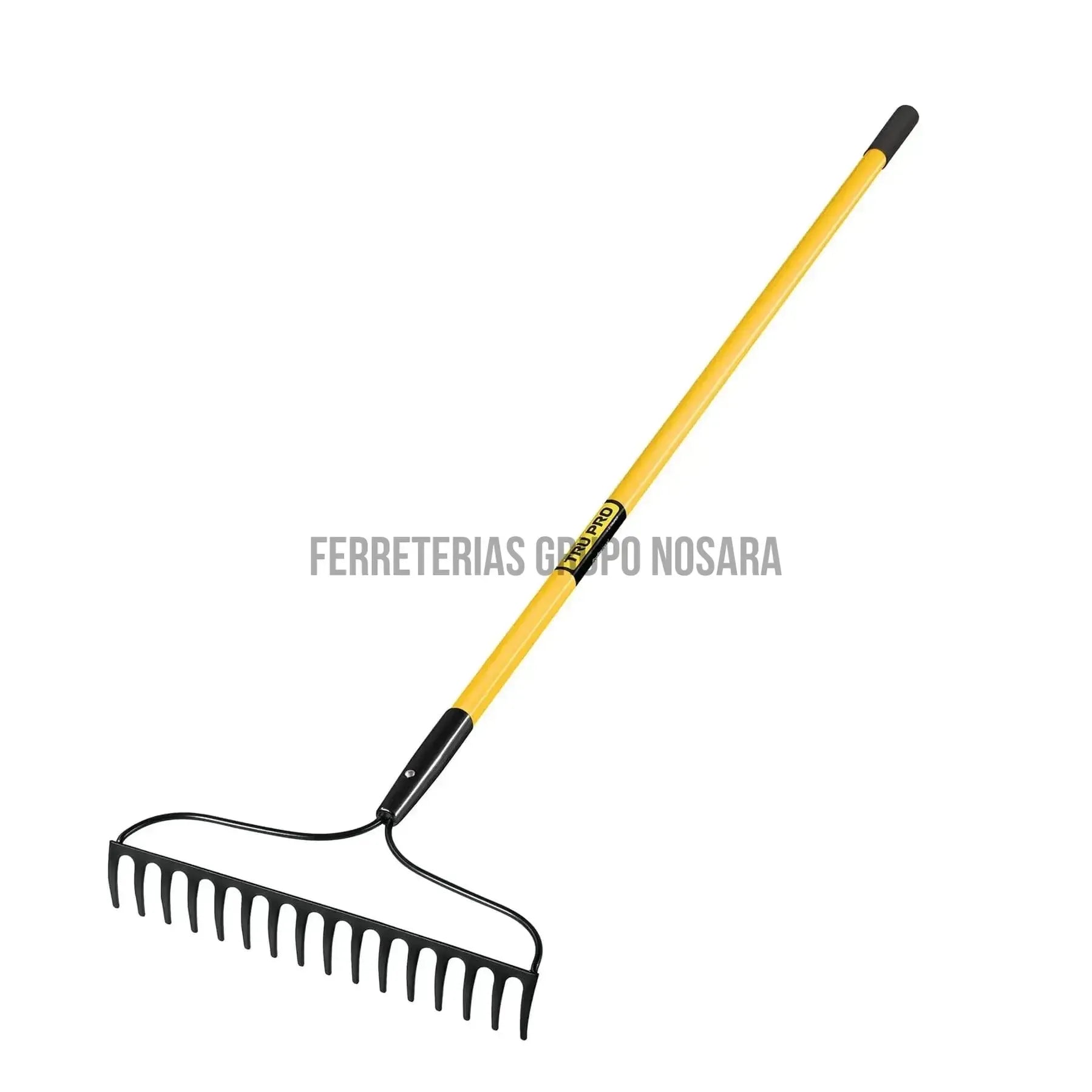 Rastrillo jardinero, 16 dientes, mango 60" fibra de vidrio / 17885-