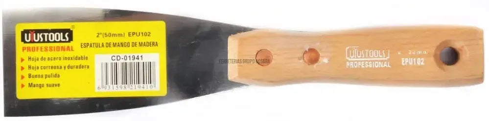 ESPATULA 2″ ACERO INOX M/MADERA UYUSTOOLS-