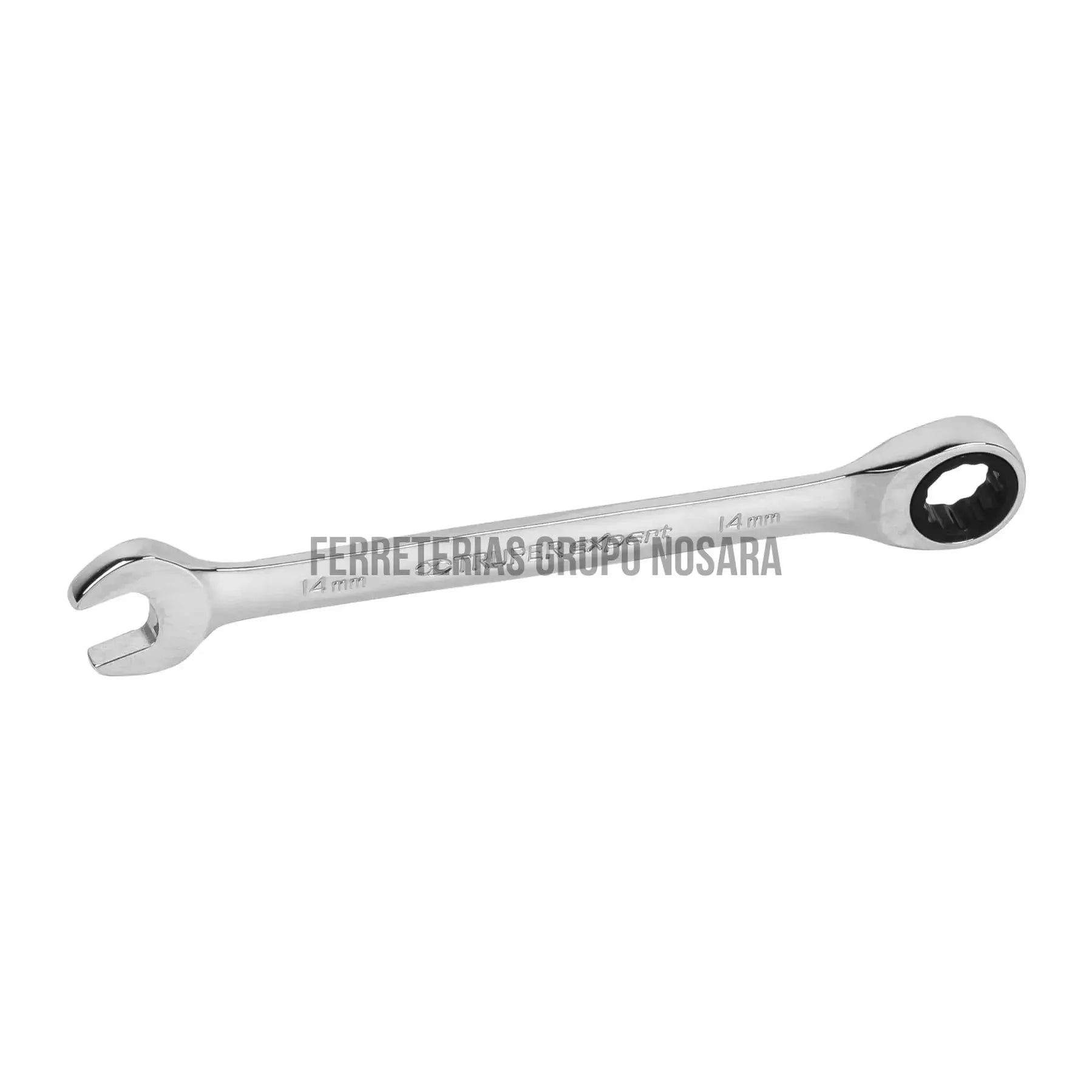 Llave combinada con matraca 14 mm x 186 mm largo, Expert / 15746-