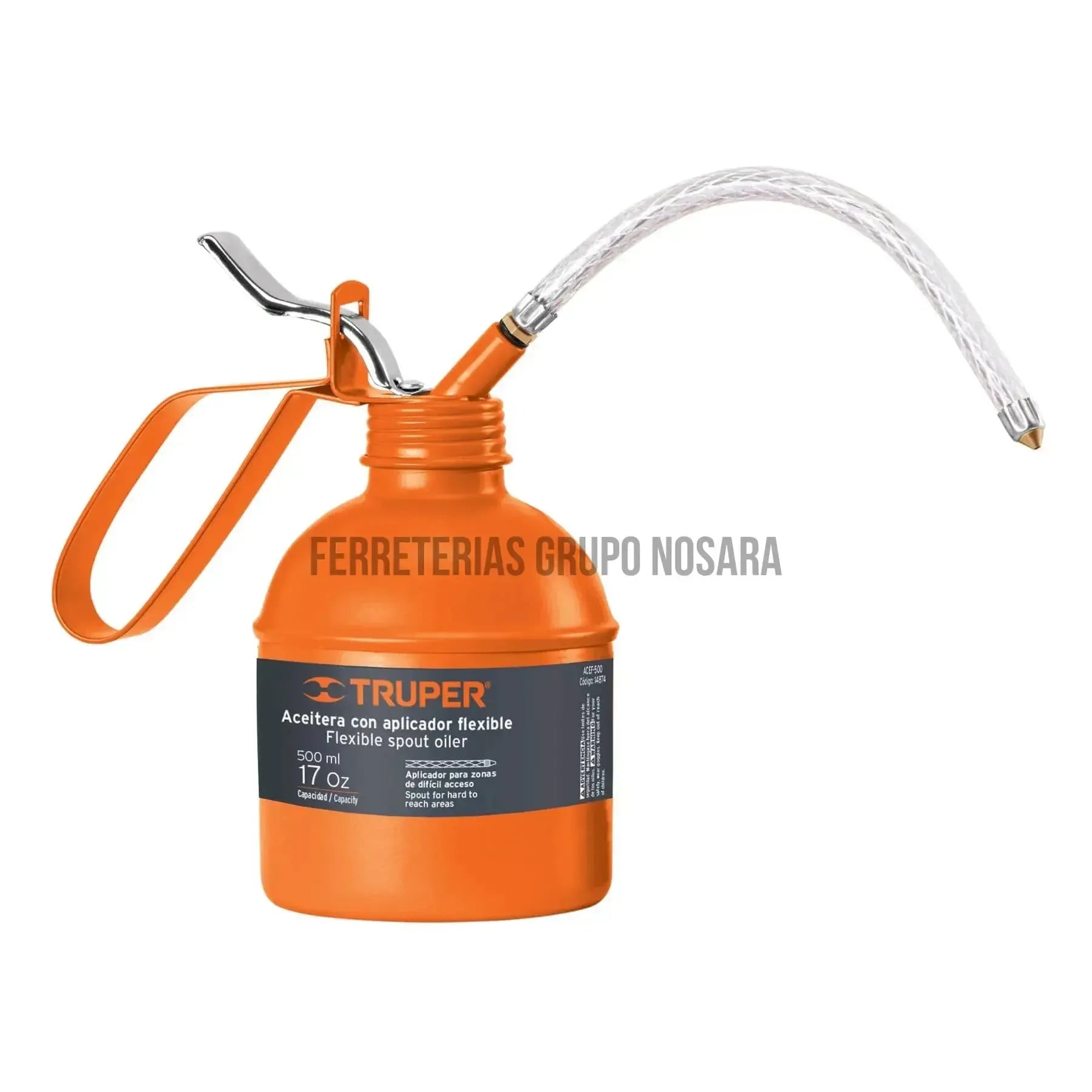 Aceitera de 500 ml (17 oz) con aplicador flexible, Truper ACEF-500ML A-5 / 14874-