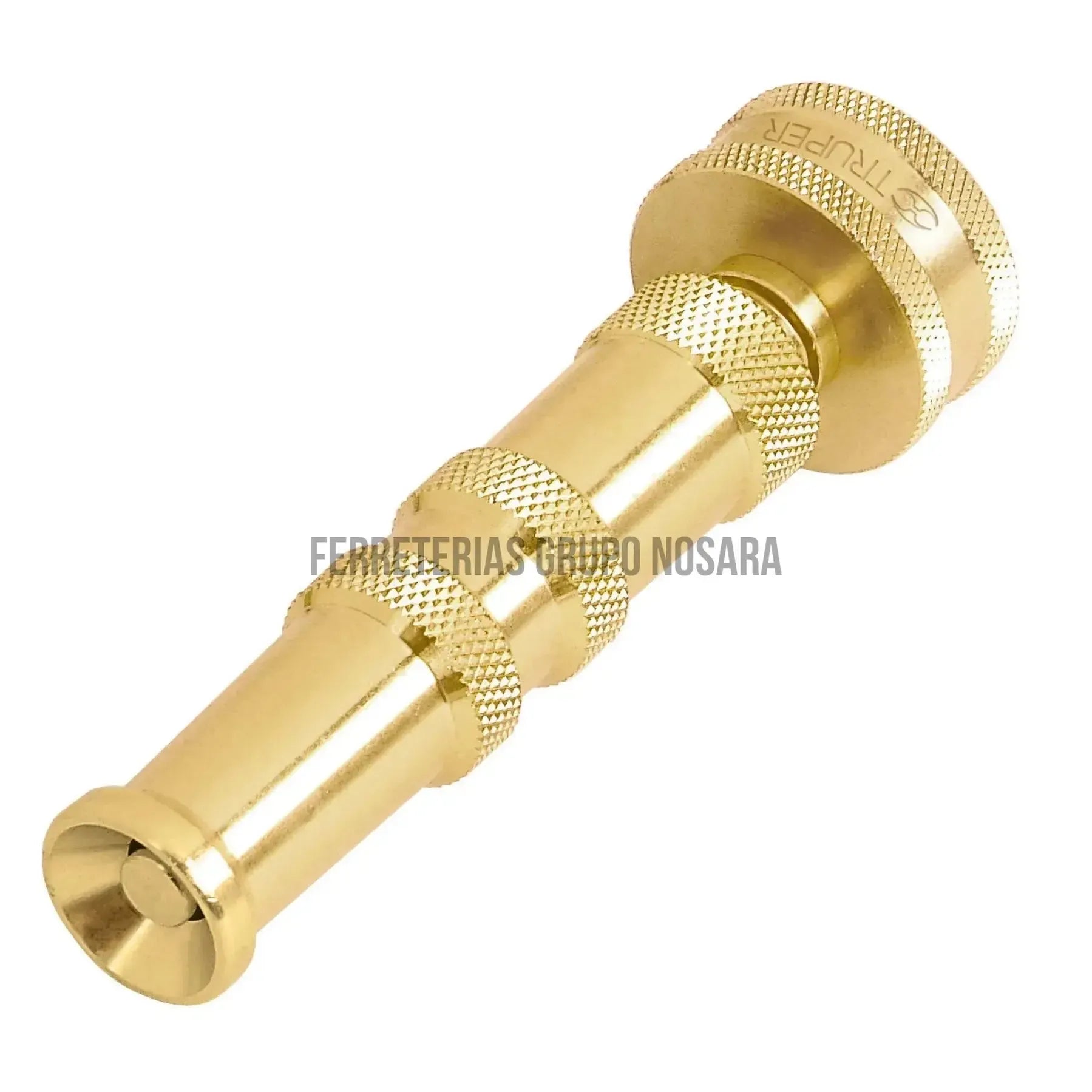 Chiflón 4" de latón maquinado para manguera, Truper / 13136-