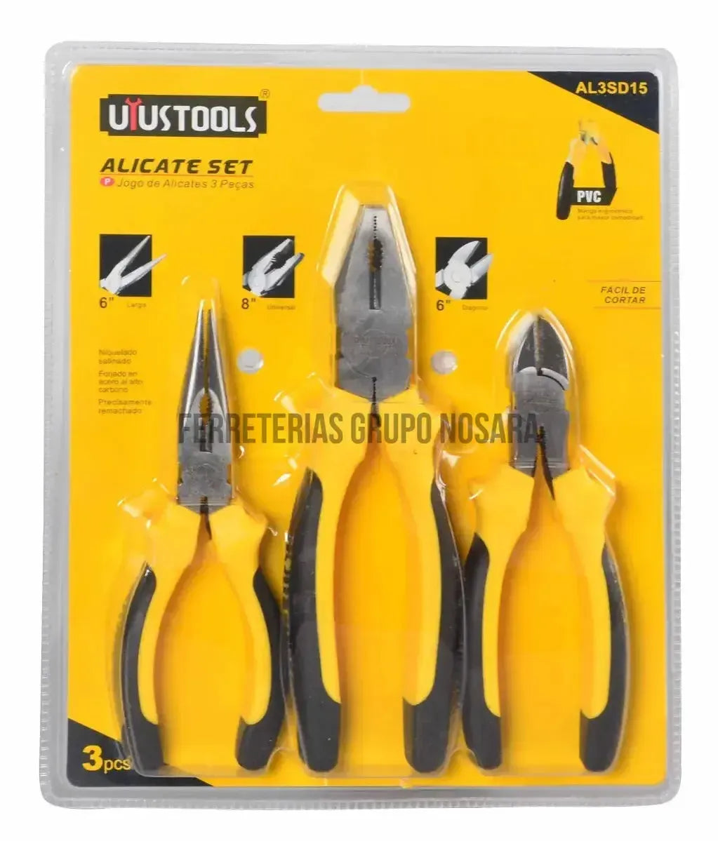 SET ALICATES 3 PCS NO.D15 UYUSTOOLS-