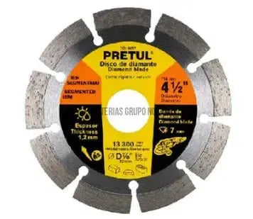 DISCO DIAMANTE PRETUL SEGMENTADO 41/2" #DID-345P -27032-