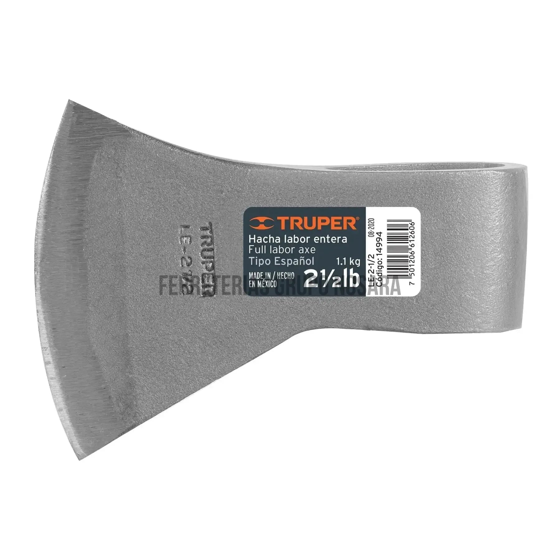 Hacha labor entera 2-1/2 lb sin mango, Truper / 14994-