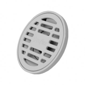 Drenaje redondo 10 cm plastico con rejilla salida de 50 mm (2") gris Coflex / PC-150