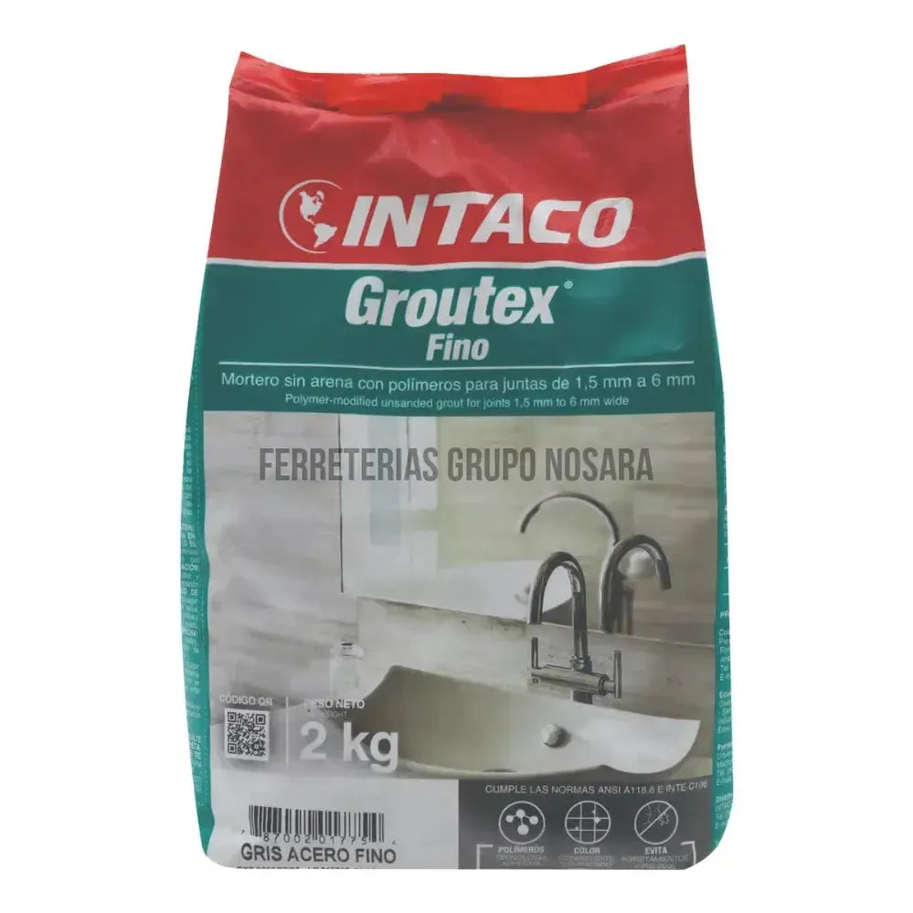 FRAGUA GROUTEX GRIS ACERO S/A 2KG-
