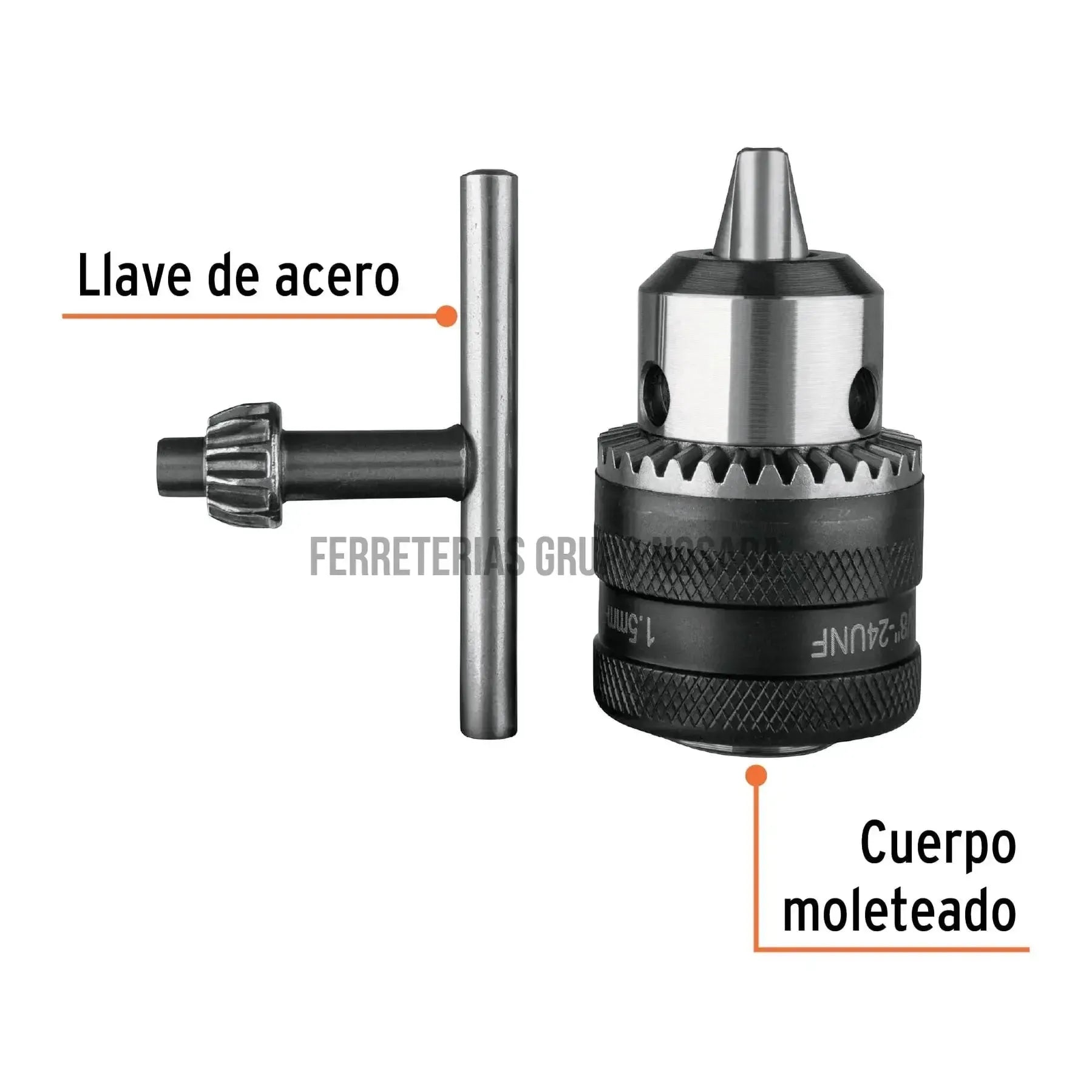 Broquero de 3/8'con llave, Truper / 16477-