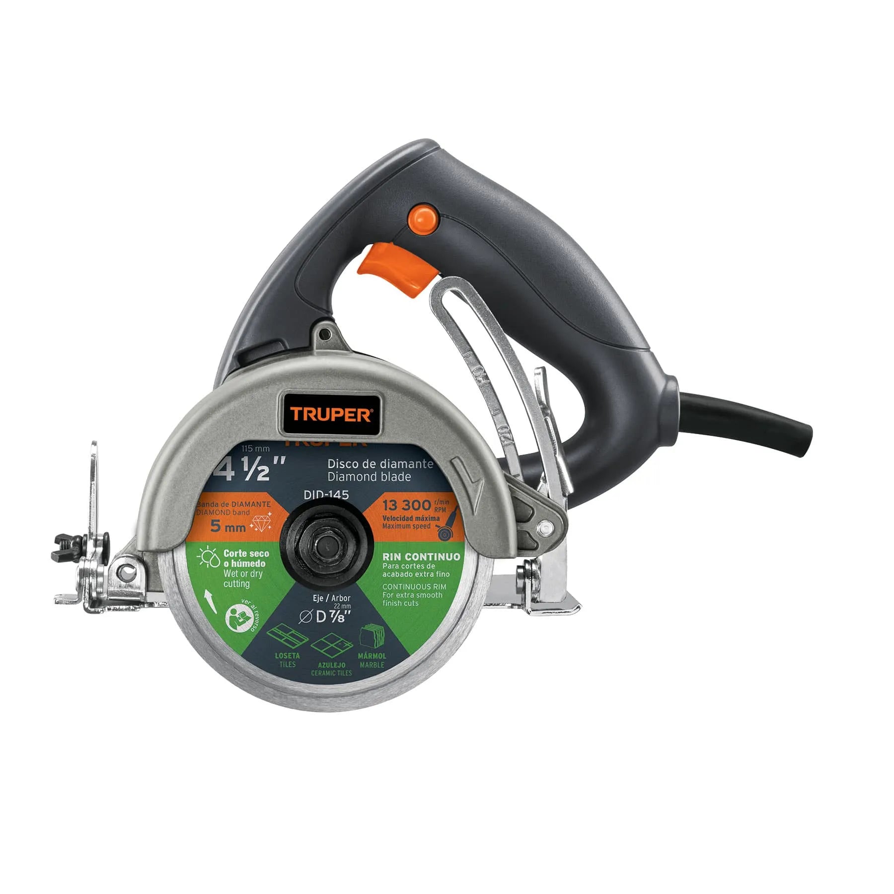 Cortadora eléctrica 4-1/2" para azulejos, 1320W, industrial / 13978