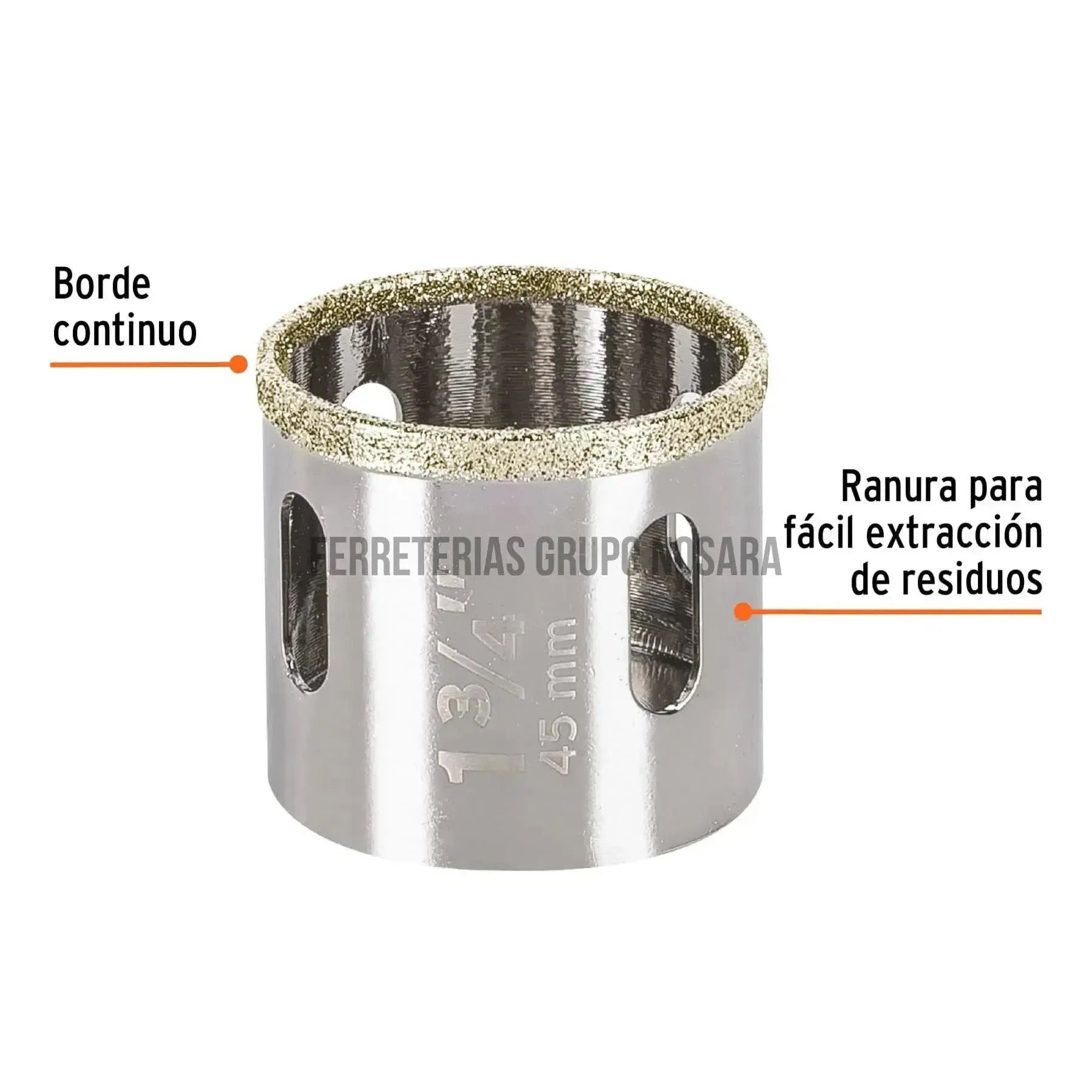 Brocasierra diamante 1-3/4" borde continuo TRUPER / 17131-