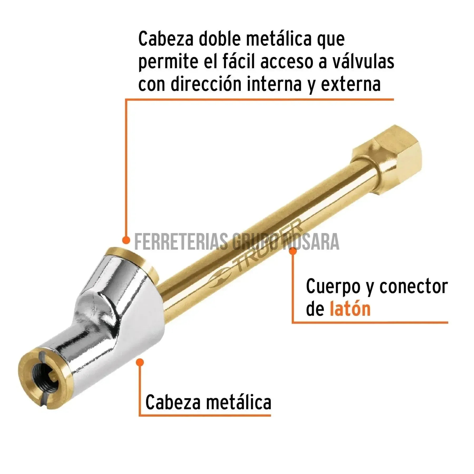 TRUPER INFLADOR CABEZA DOBLE 1/4 / 19089-