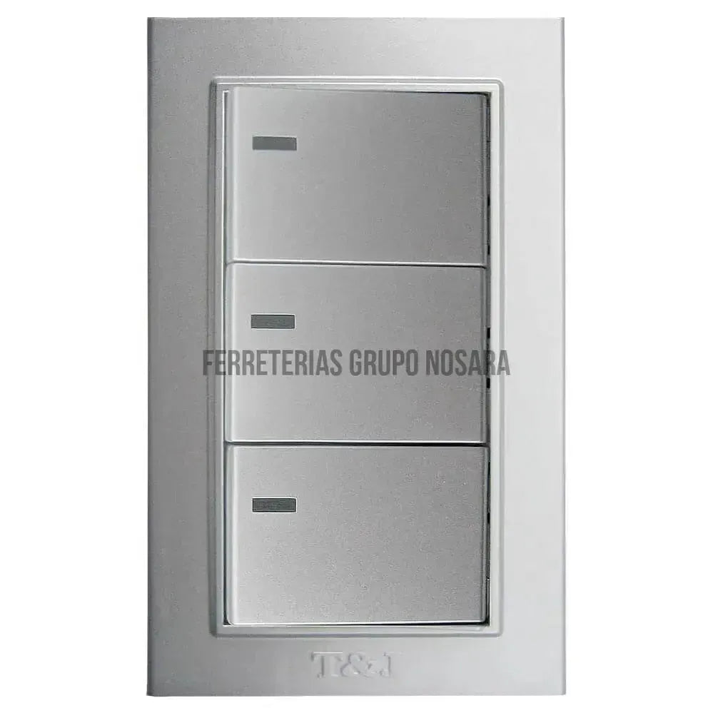Interrutor Triple DECO 3 Vías T&J / 8205 PL-