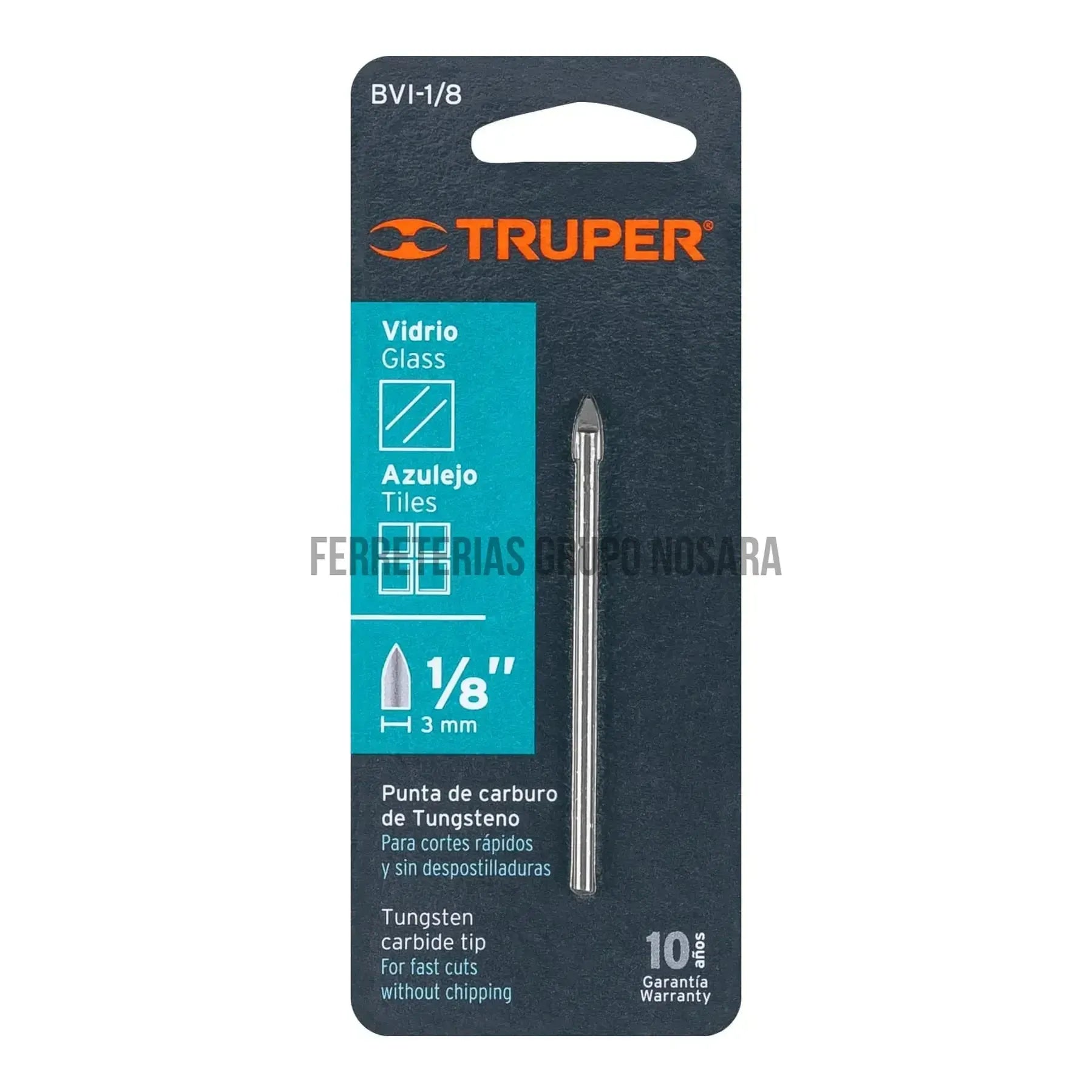 Broca para vidrio y azulejo de 1/8 TRUPER / 11700-