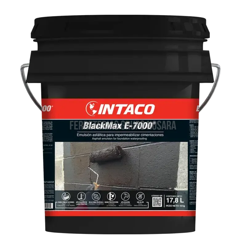 Impermeabilizante emulsion asfaltica BlackMax cubeta Intaco / E-7000-
