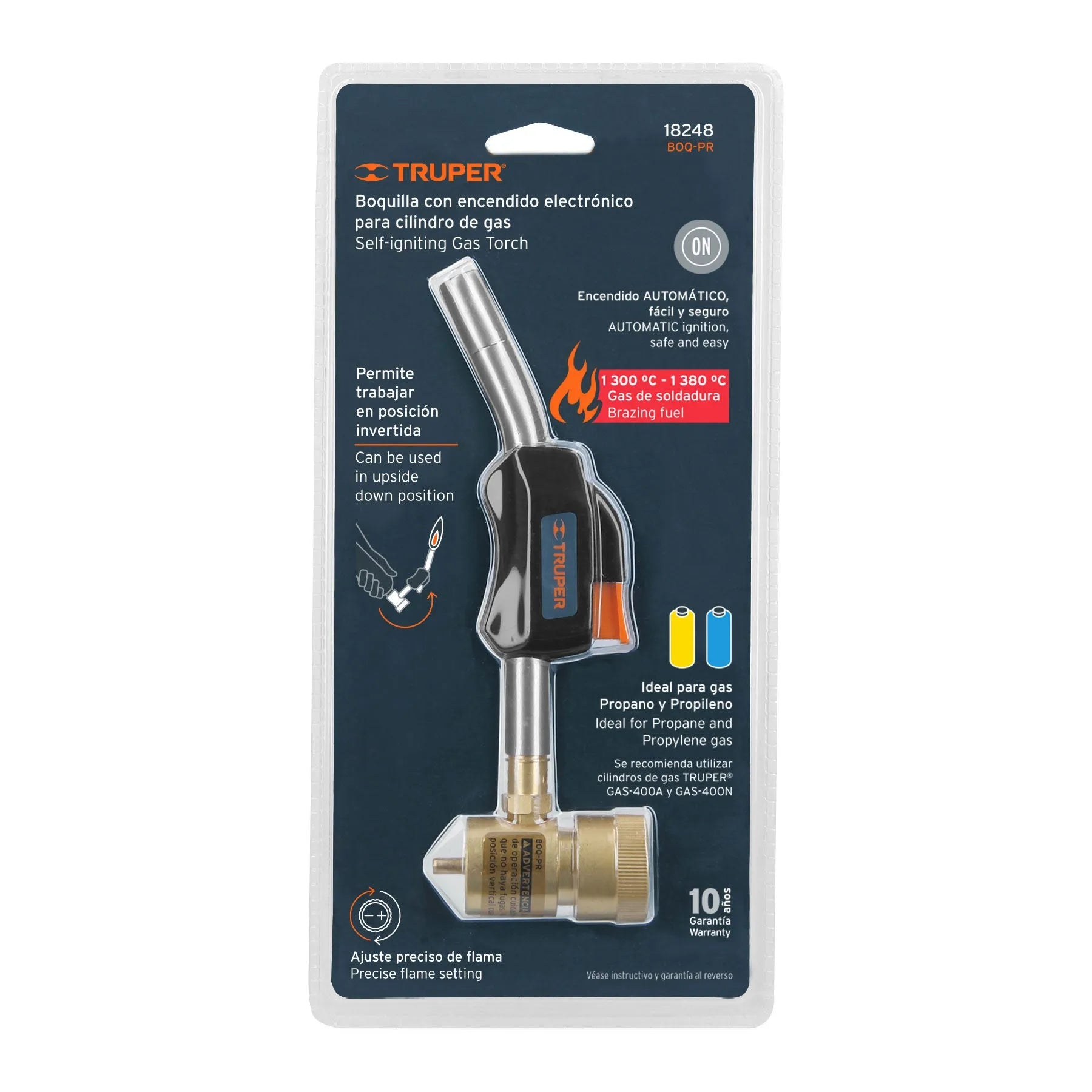 Boquilla electrónica para tanque de gas propano, Truper / 18248