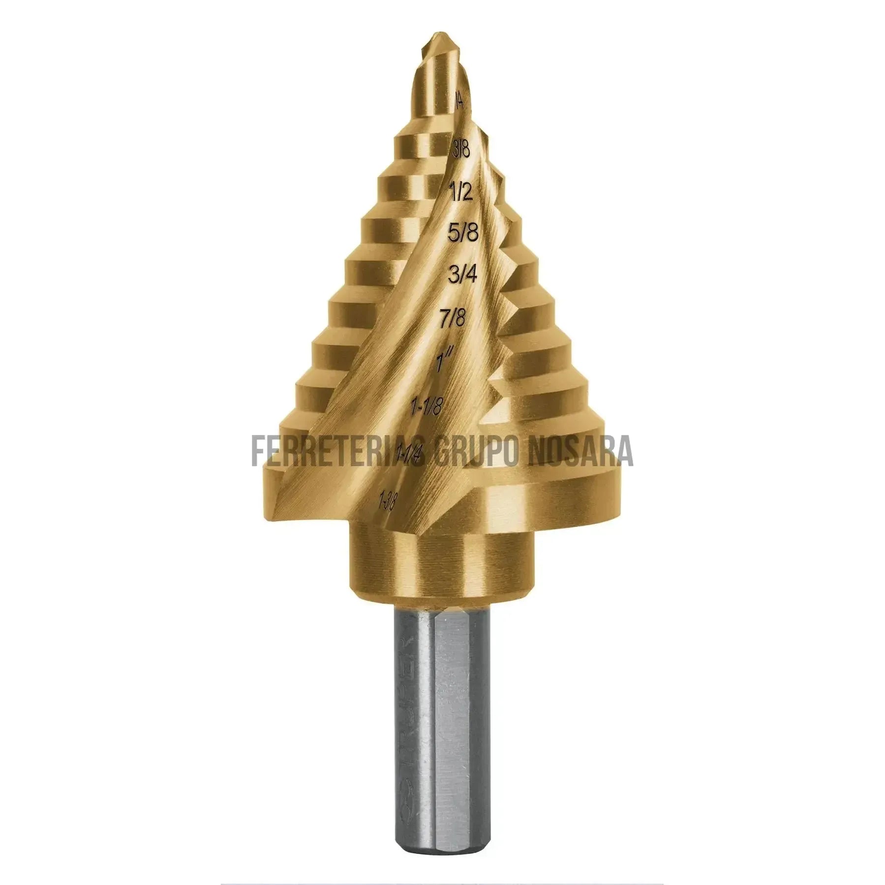 Broca escalonada titanio 10 escalones 1/4' a 1-3/8', Expert / 101556-