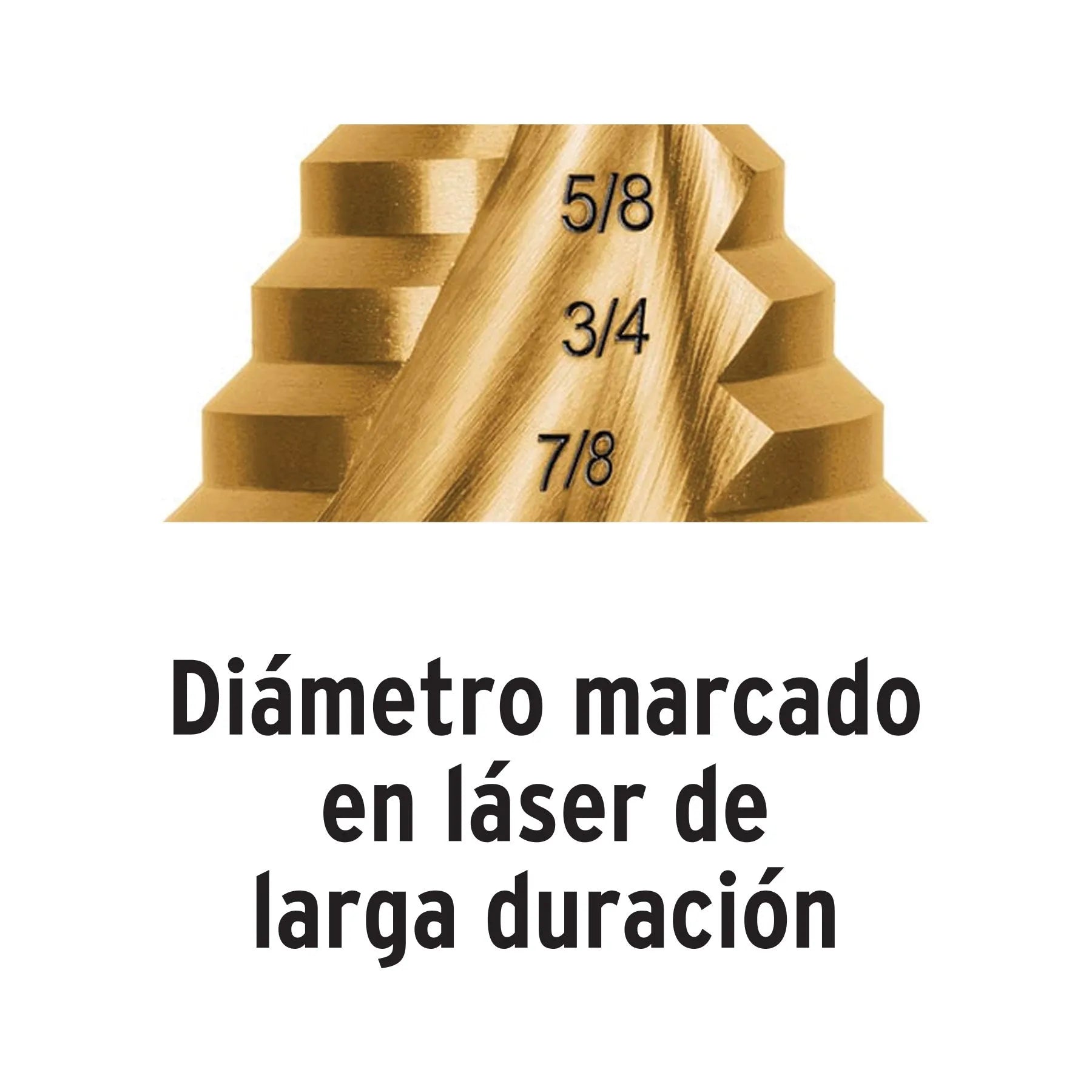 Broca escalonada titanio 6 escalones 3/16 a 1/2 TRUPER / 101550
