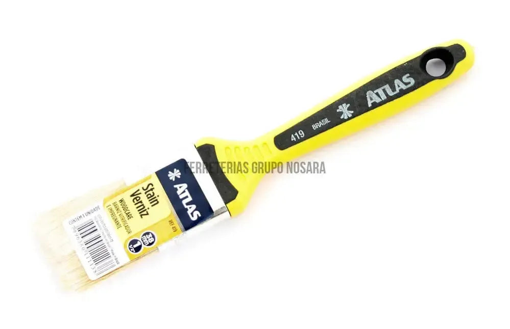 Brocha amarilla 419 cerda blanca 1-1/2" Atlas-100664-7896380111138