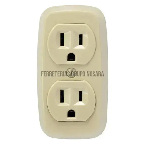 TOMA DOBLE POLARIZADO SUPERFICIAL EAGLE MARFIL (78-V)-