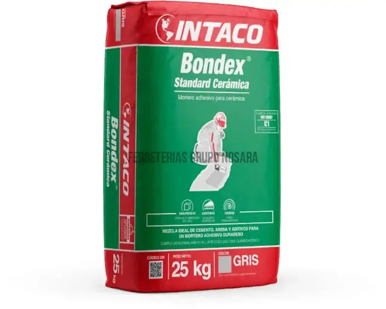 Mortero adhesivo Bondex Standard Ceramica 25 kg Intaco (gris)-