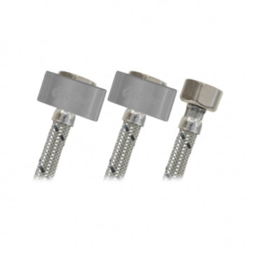 Tubo de abasto acero lavabo en T 1/2" x 1/2" x 1/2" FIP Coflex / AL-T55
