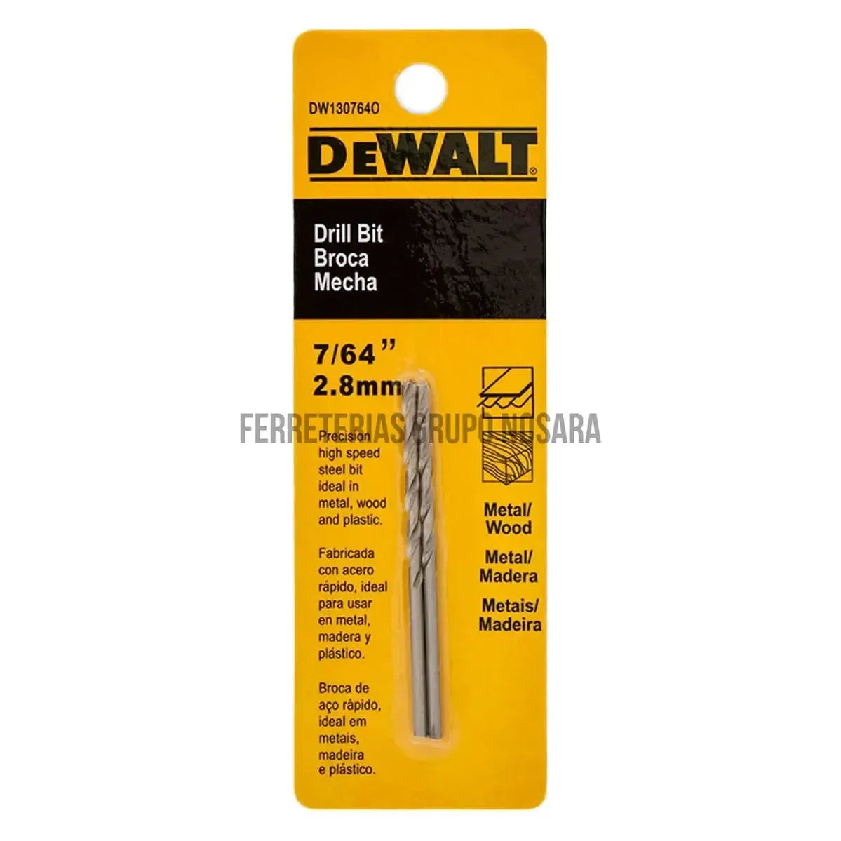 DW BROCA METAL HSS 7/64"" DW130764-