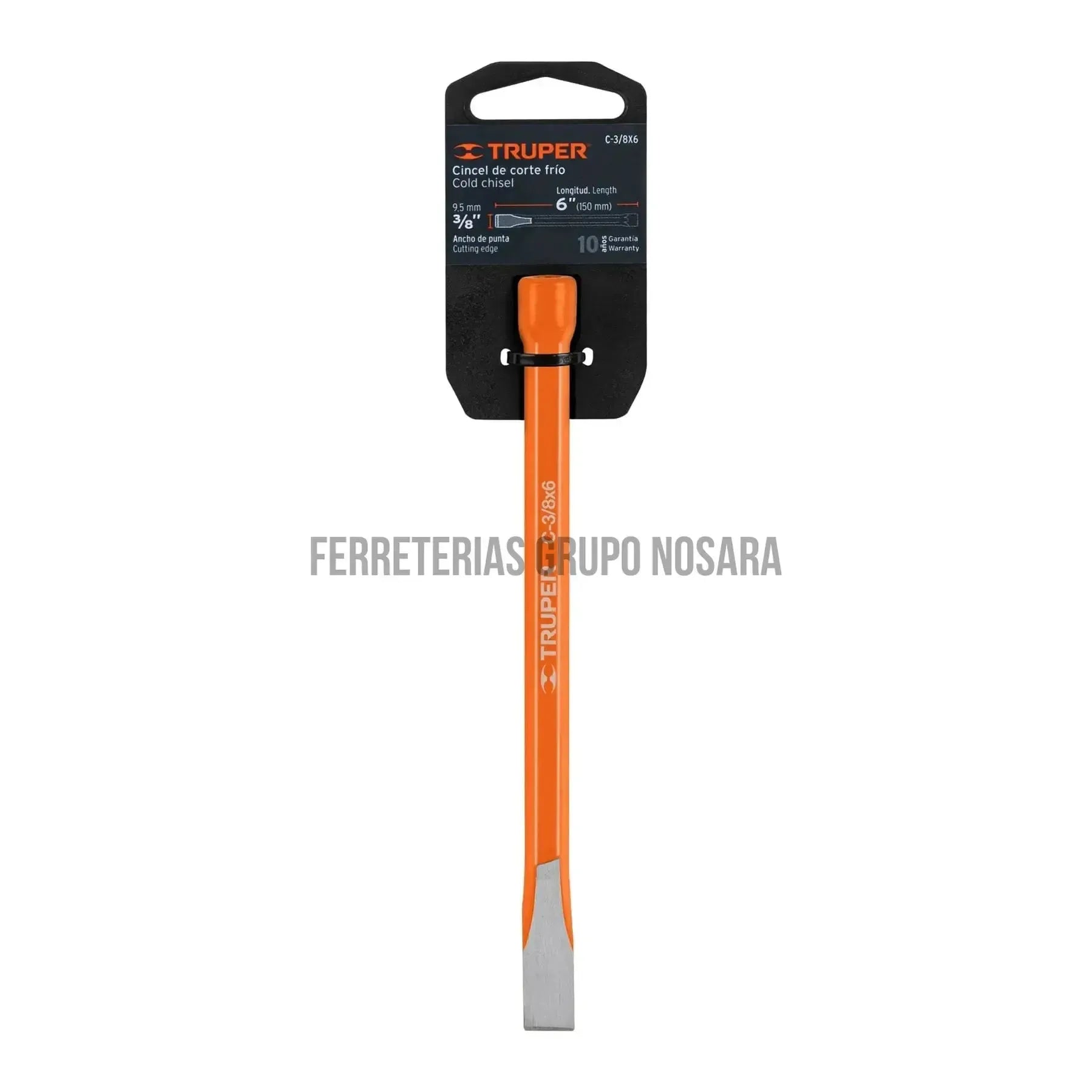 Cincel de corte frío de 3/8 X 6", Truper / 12106-