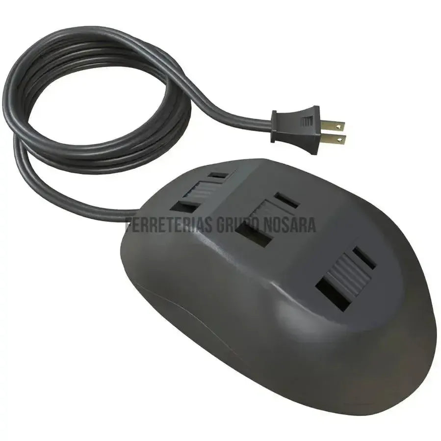 Hub de alimentación de 3 salidas con cable de 6 pies, negro. STANLEY 972-31369-