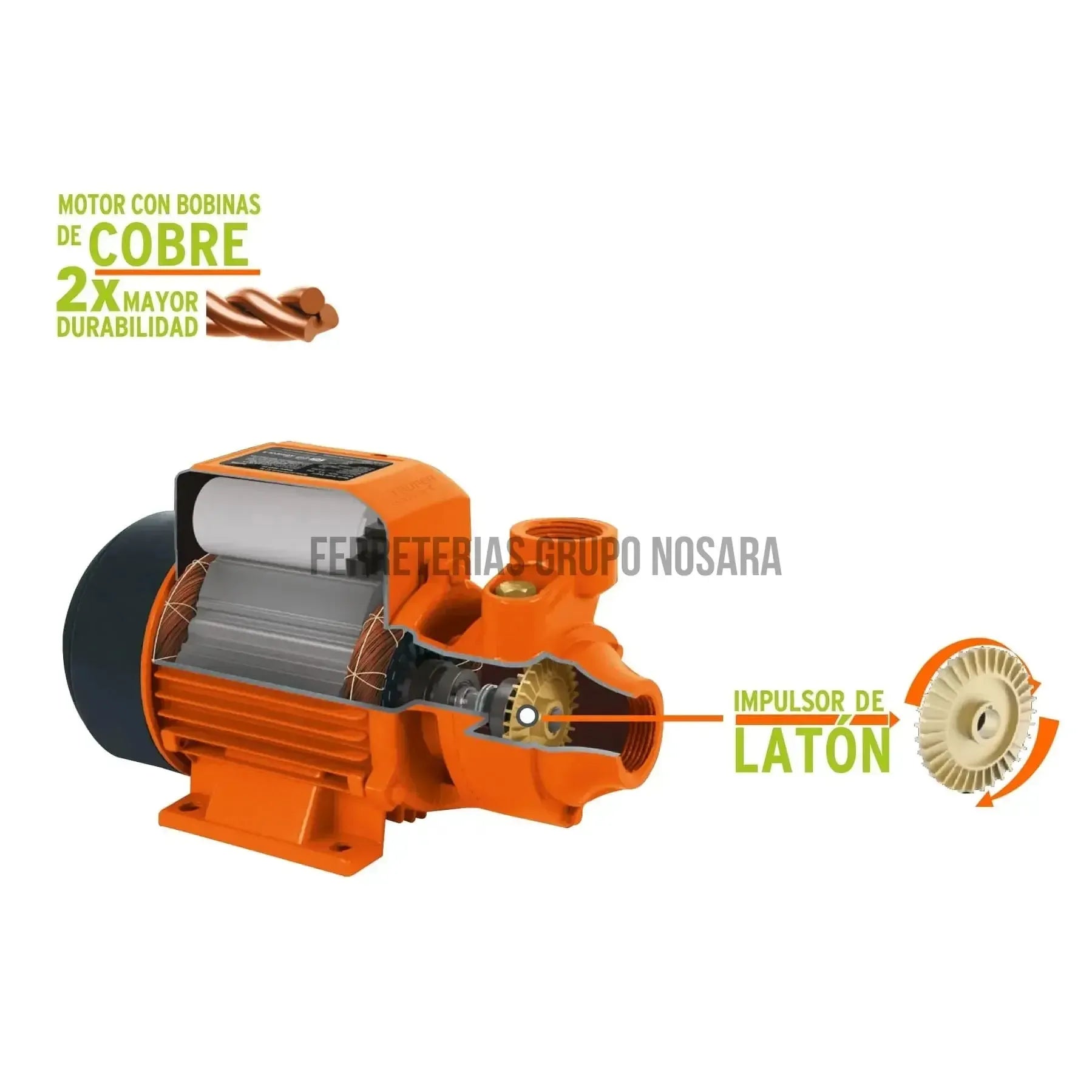 Bomba periférica 3/4 HP, Truper Expert / 10069-