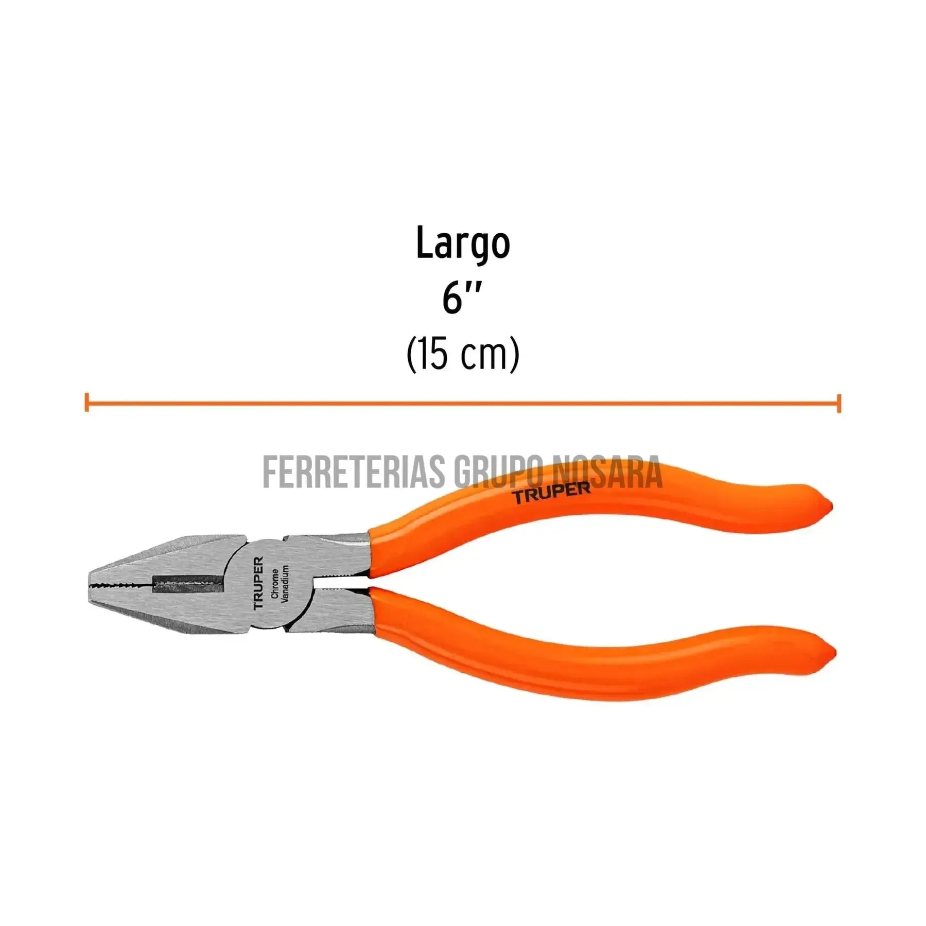 Pinza para electricista 6" mango de PVC Truper T200-6 / 17306-