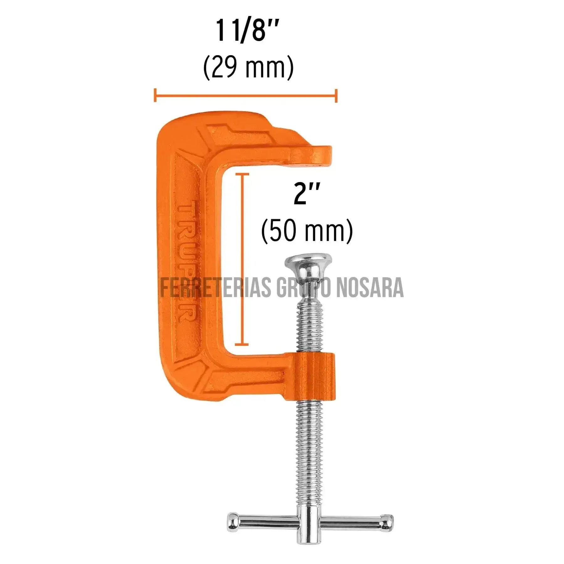 Prensa 2" de hierro nodular para carpintería, Truper / 17659-