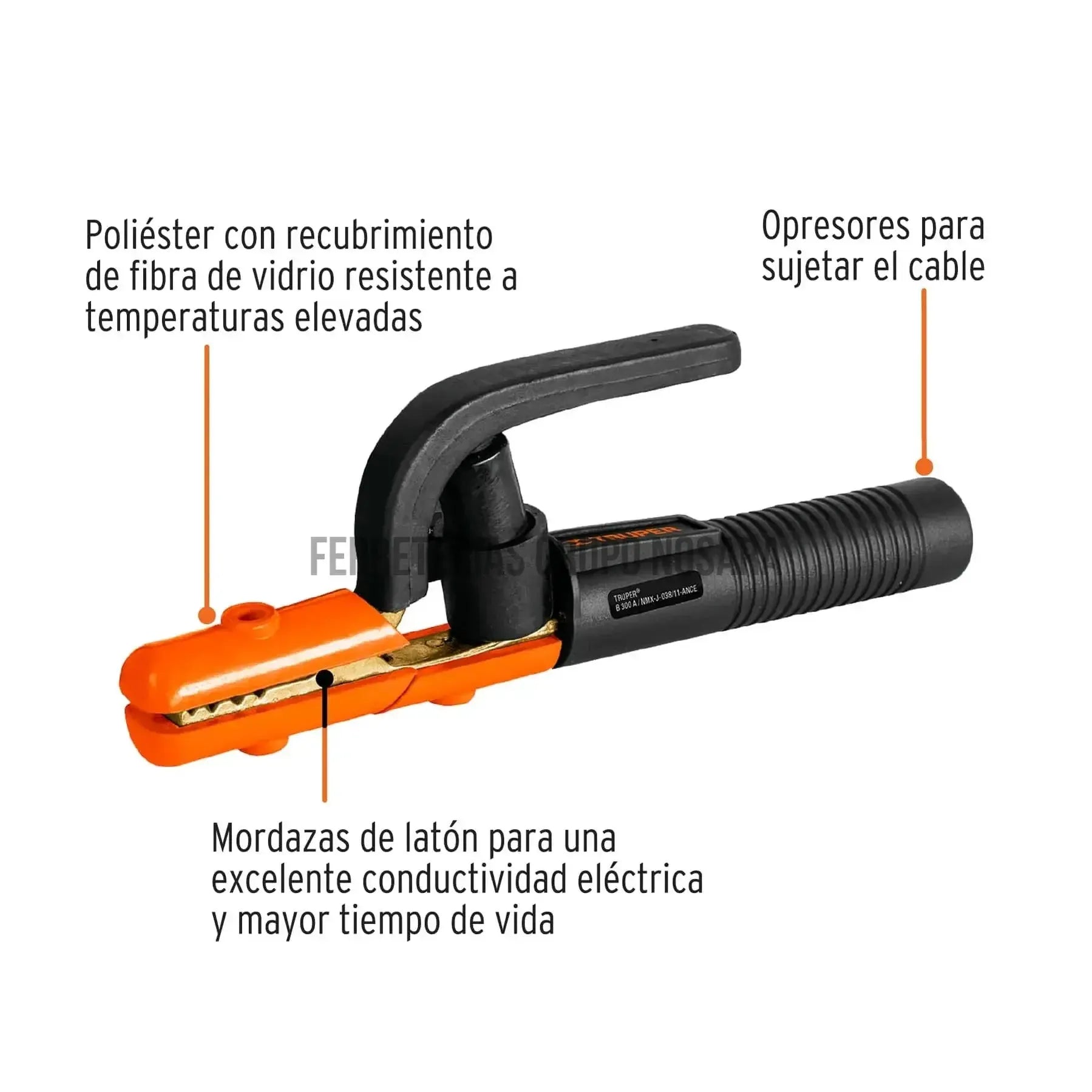Pinza porta electrodo de 300 A, Truper / 14232-