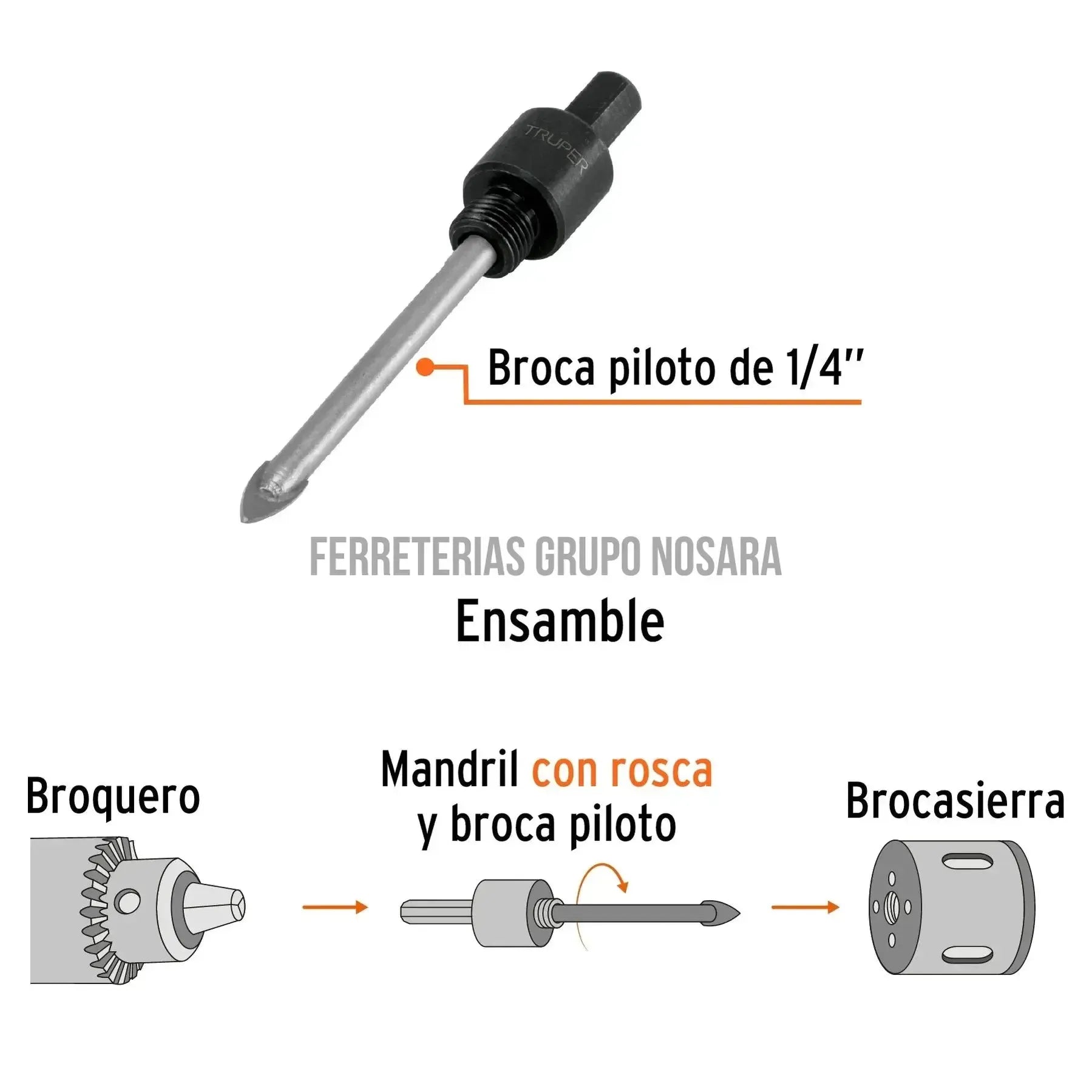 TRUPER MANDRIL P/BROCASIERRA 3/8 101390-
